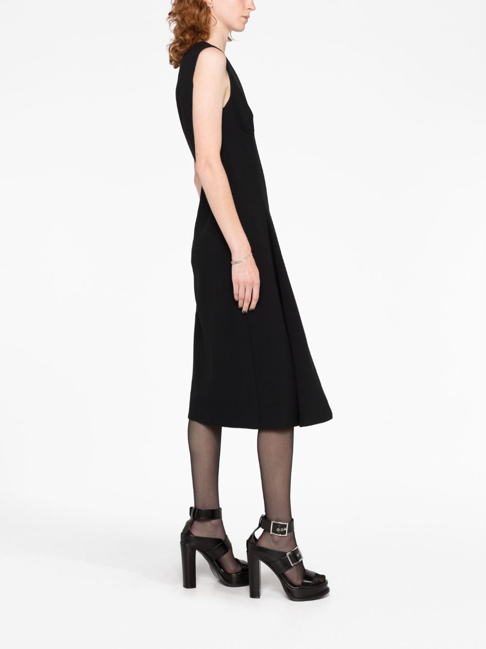Versace box-pleat sleeveless midi dress - Image 6