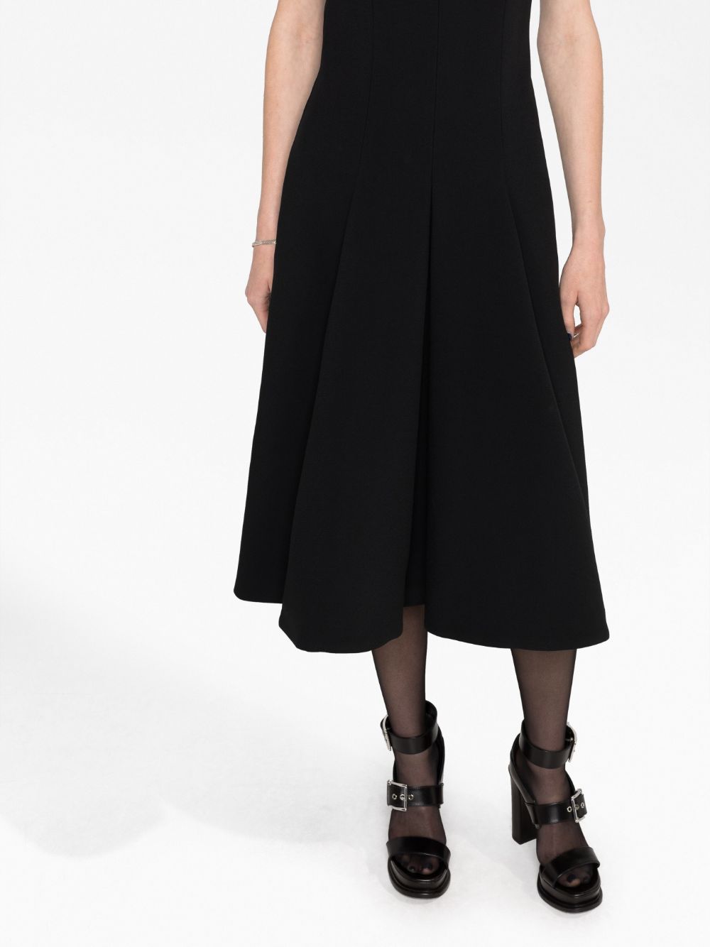 Versace box-pleat sleeveless midi dress - Image 5