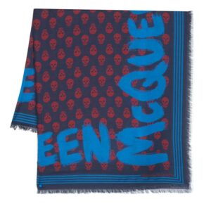 Alexander McQueen McQueen Graffiti printed frayed scarf