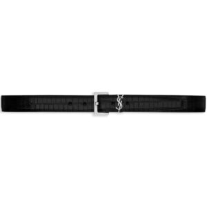 Louis Vuitton crocodile-embossed leather belt
