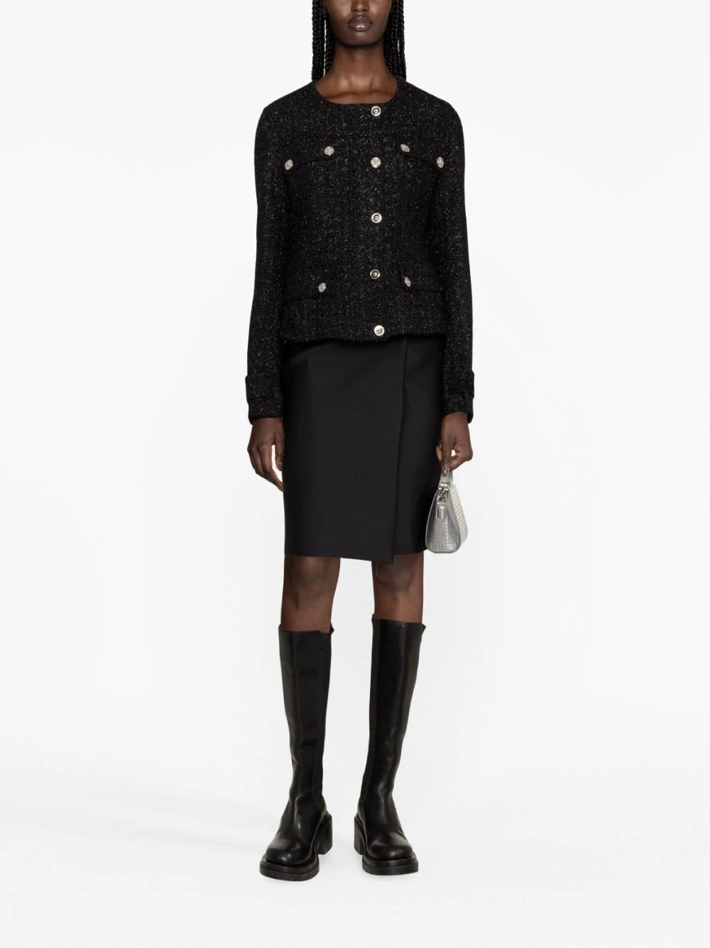 Versace Medusa Head single-breasted tweed jacket - Image 3