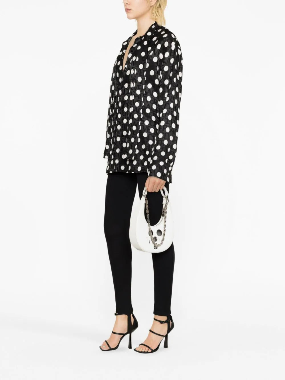 Versace polka-dot logo-print blouse - Image 3