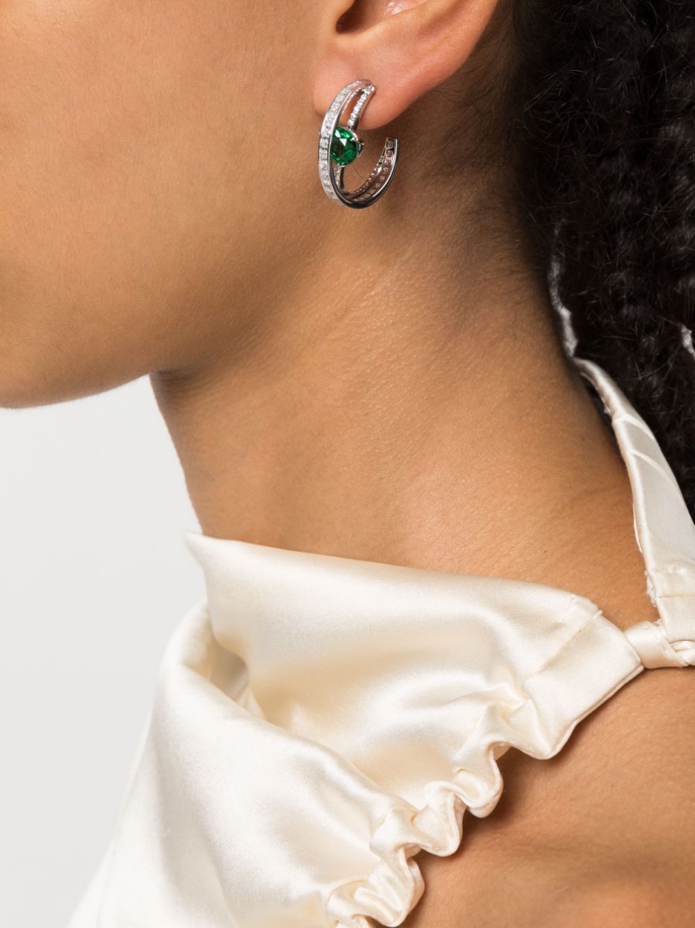 Swarovski Hyperbola pierced hoop earrings - Image 2