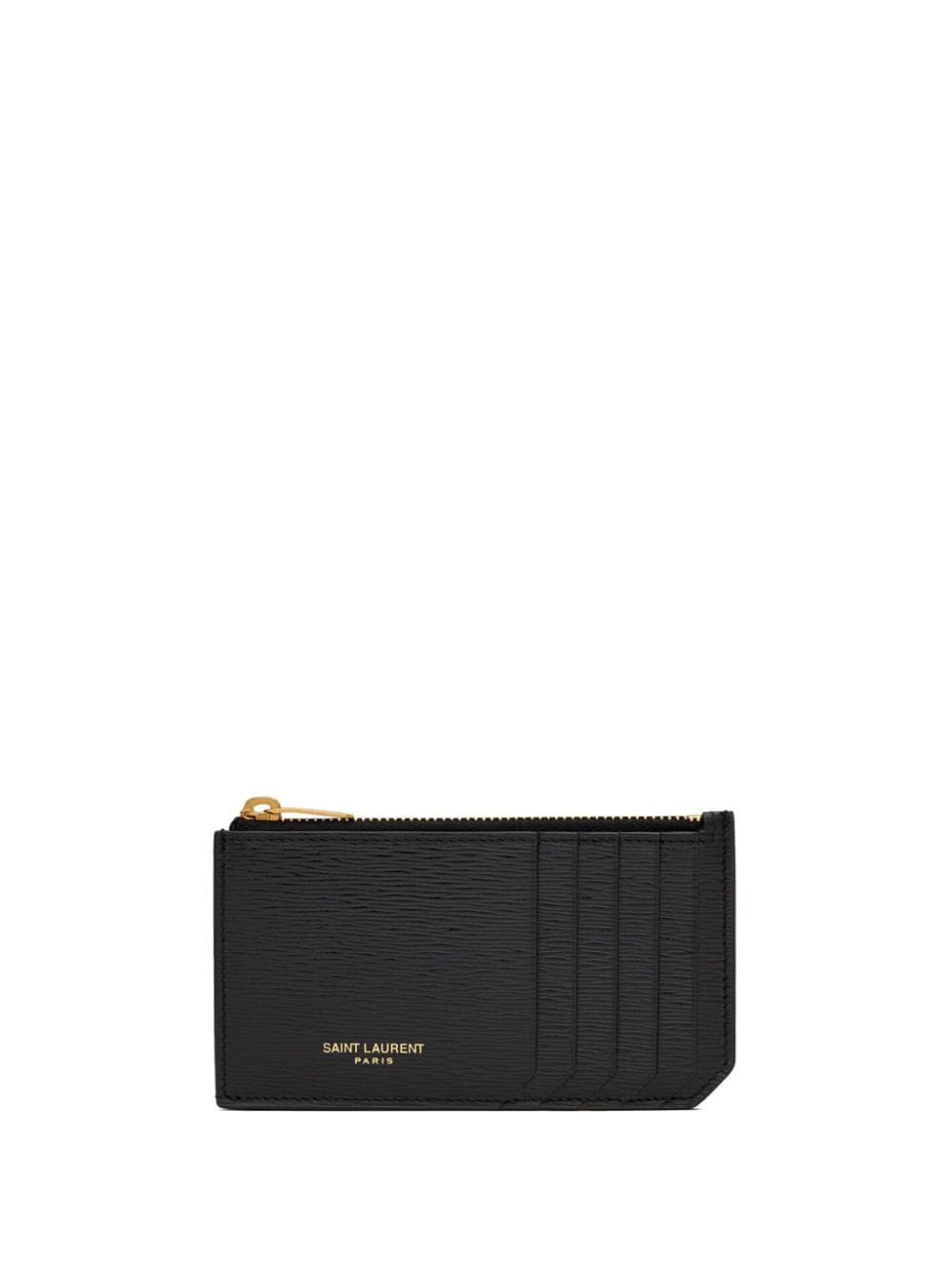 Saint Laurent logo-stamp textured wallet
