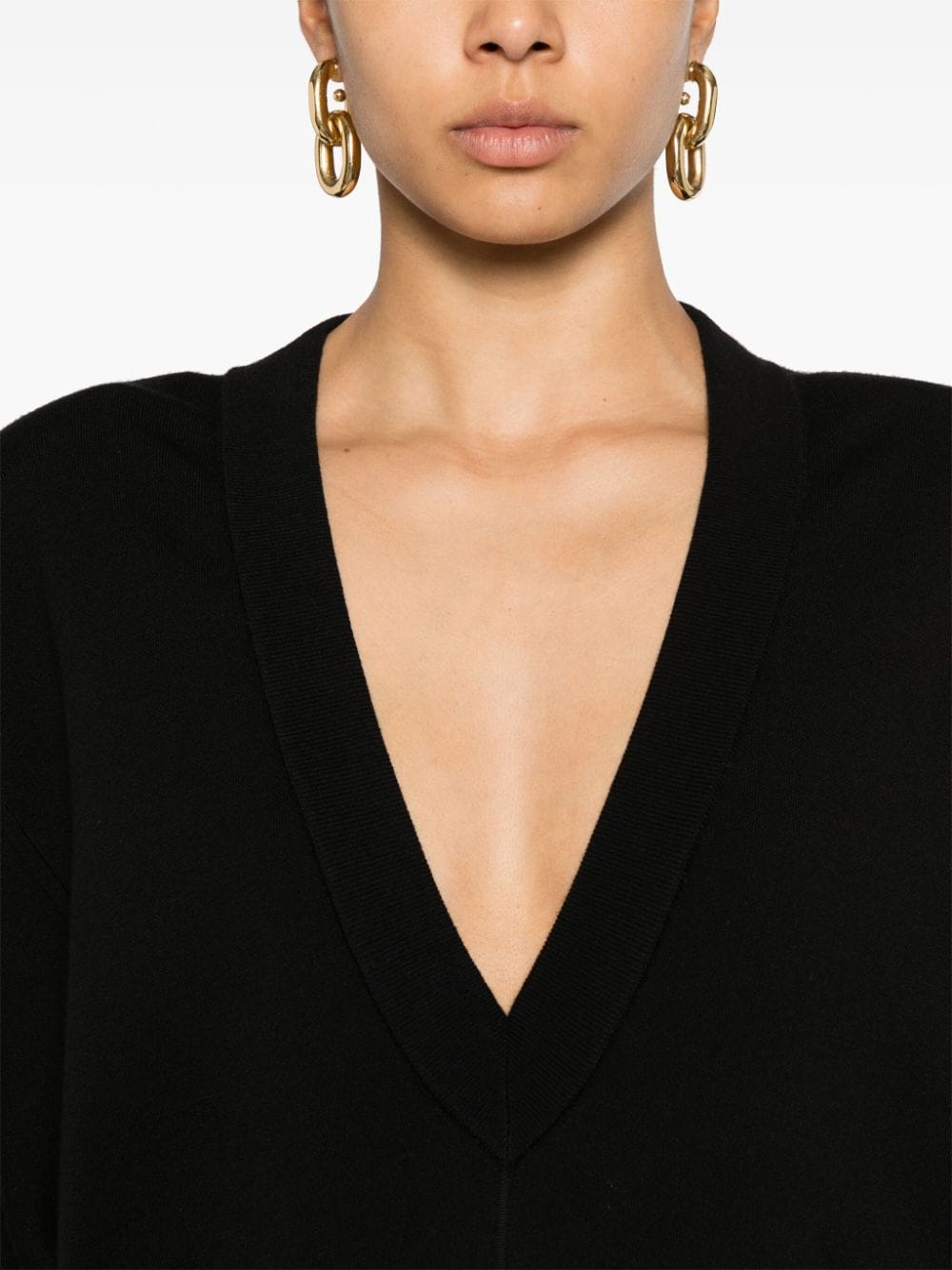 Saint Laurent V-neck wool dress - Image 4