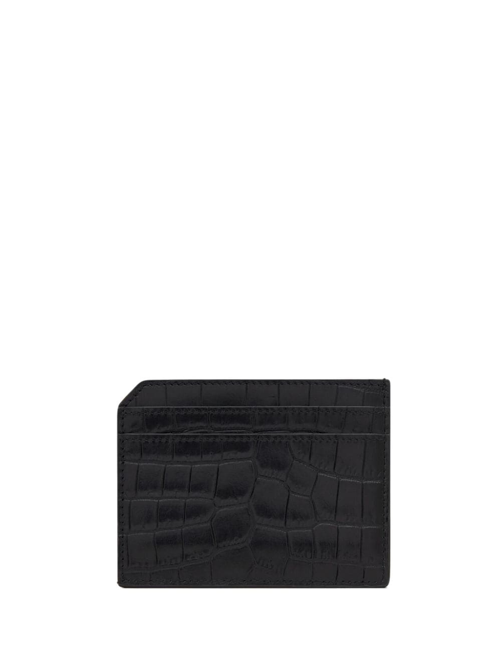 Saint Laurent Cassandre crocodile-embossed card holder - Image 2