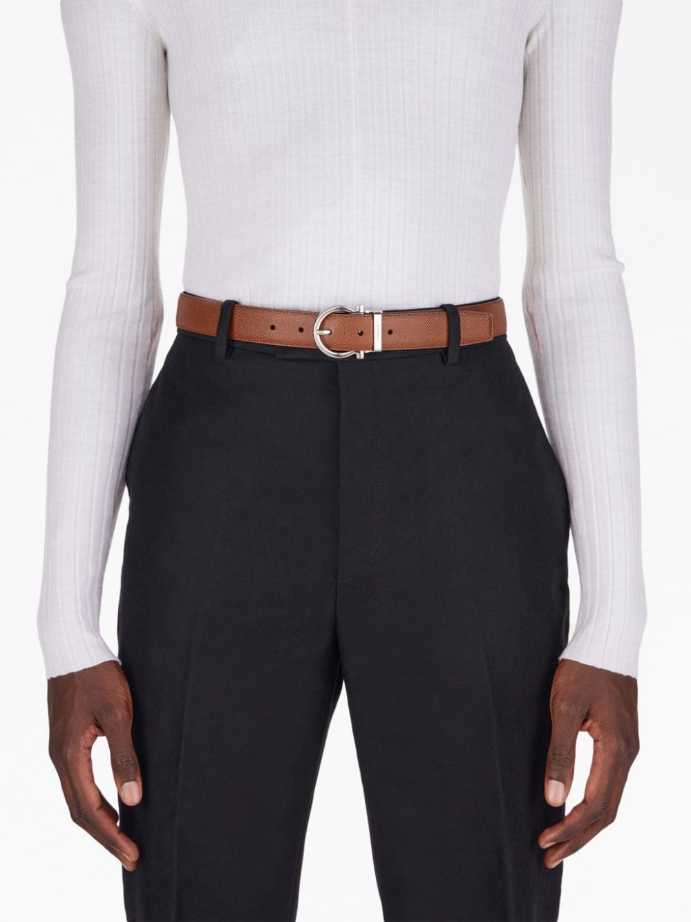 Ferragamo Gancini reversible leather belt - Image 4