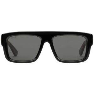 Gucci Eyewear tortoiseshell-effect detail rectangle-frame sunglasses
