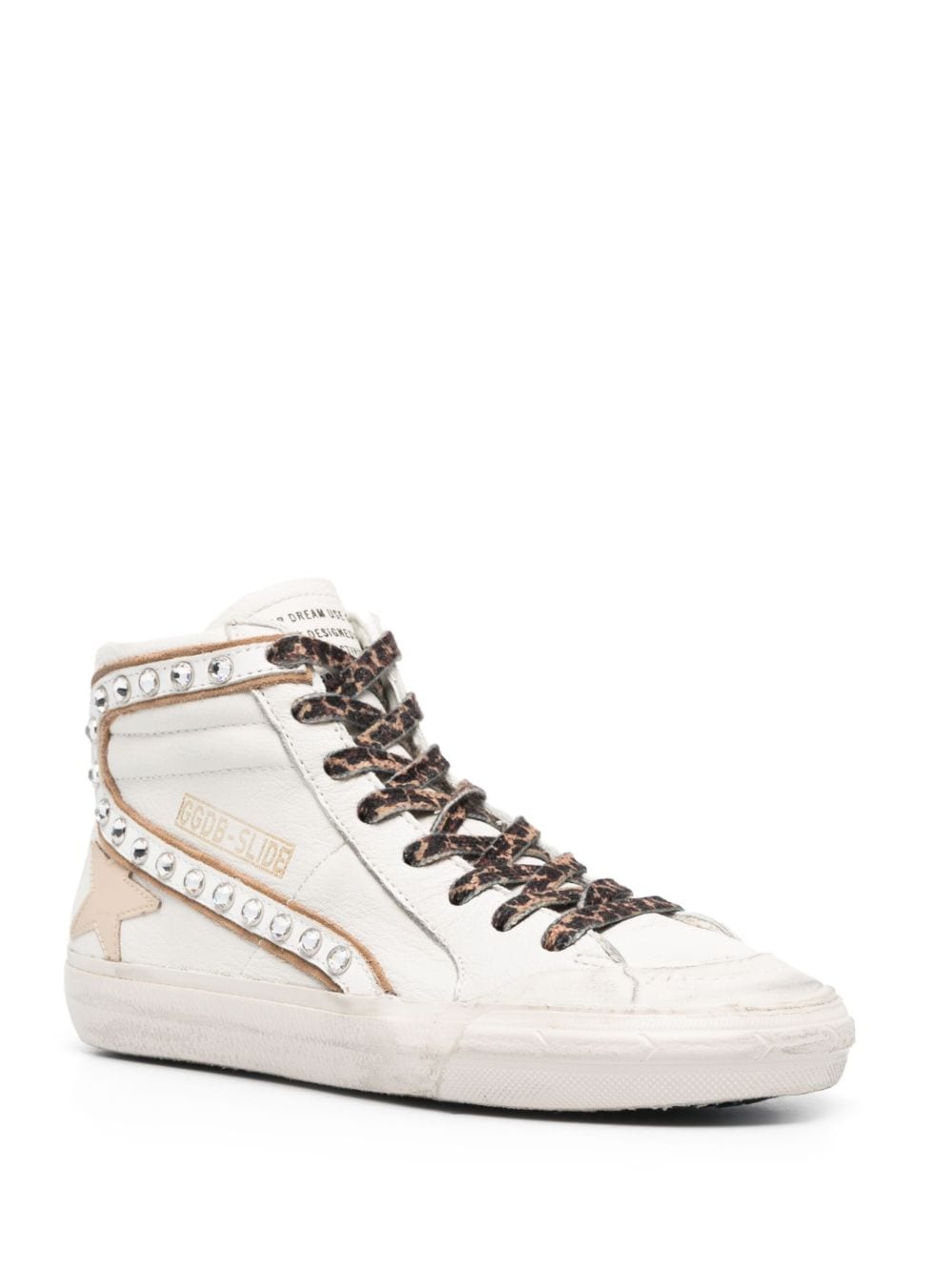 Golden Goose Slide crystal-embellished hi-top sneakers - Image 2