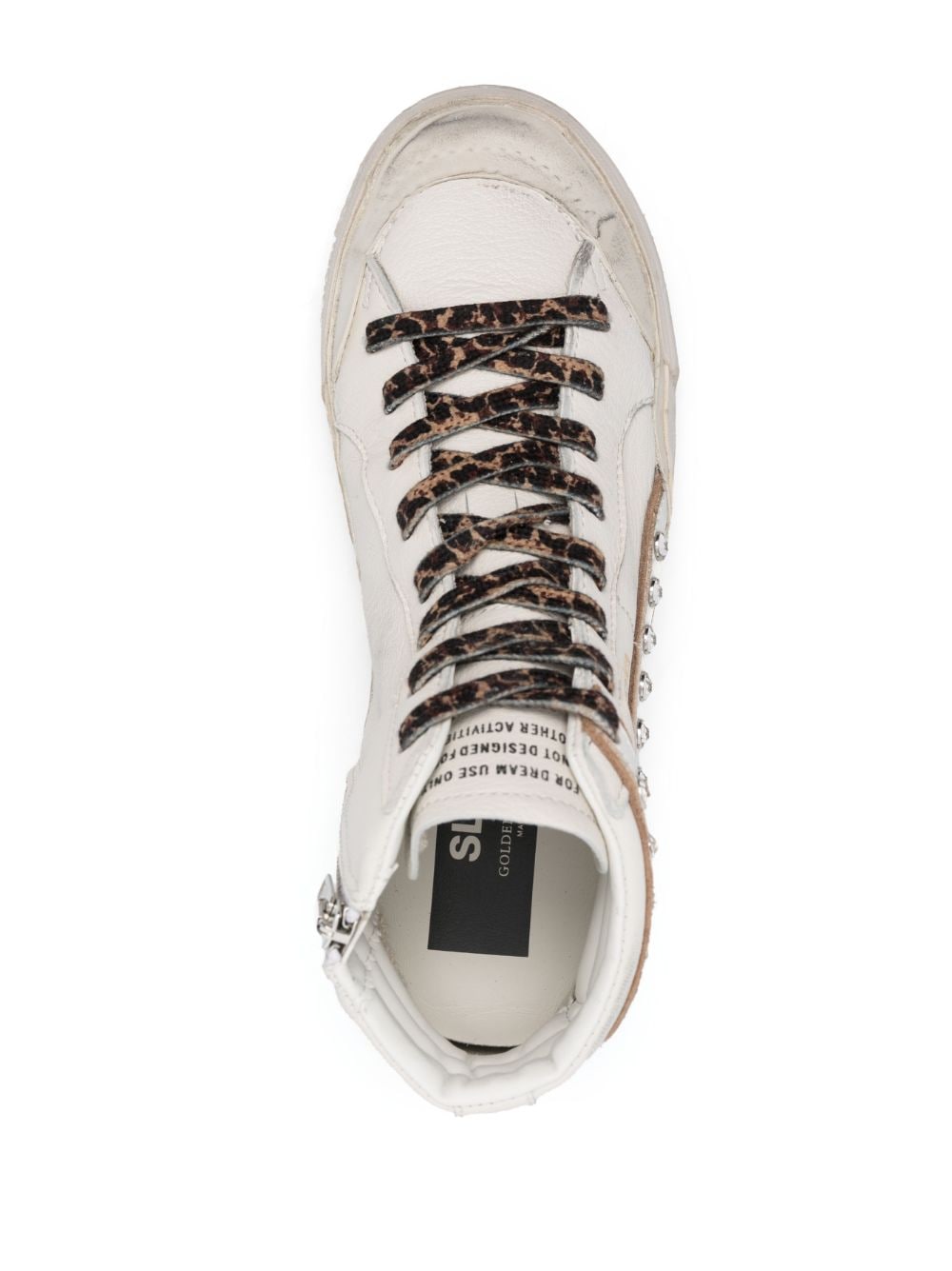 Golden Goose Slide crystal-embellished hi-top sneakers - Image 4