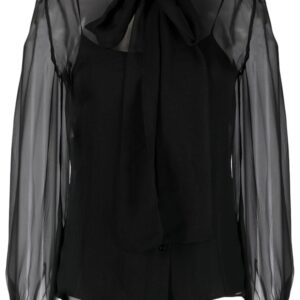 Moschino semi-sheer silk blouse