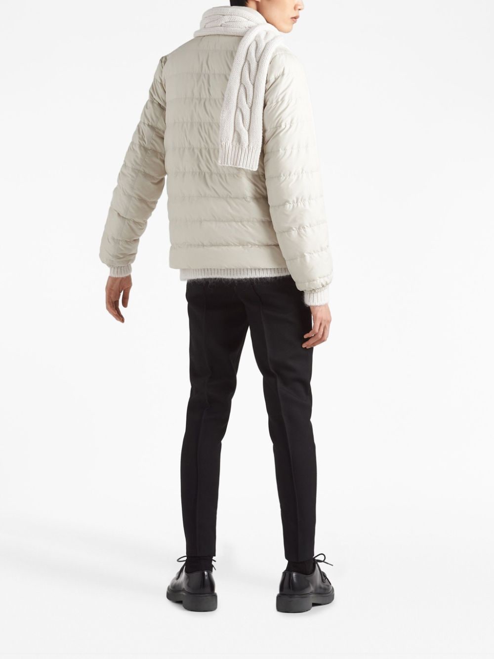 Prada triangle-logo padded jacket - Image 4