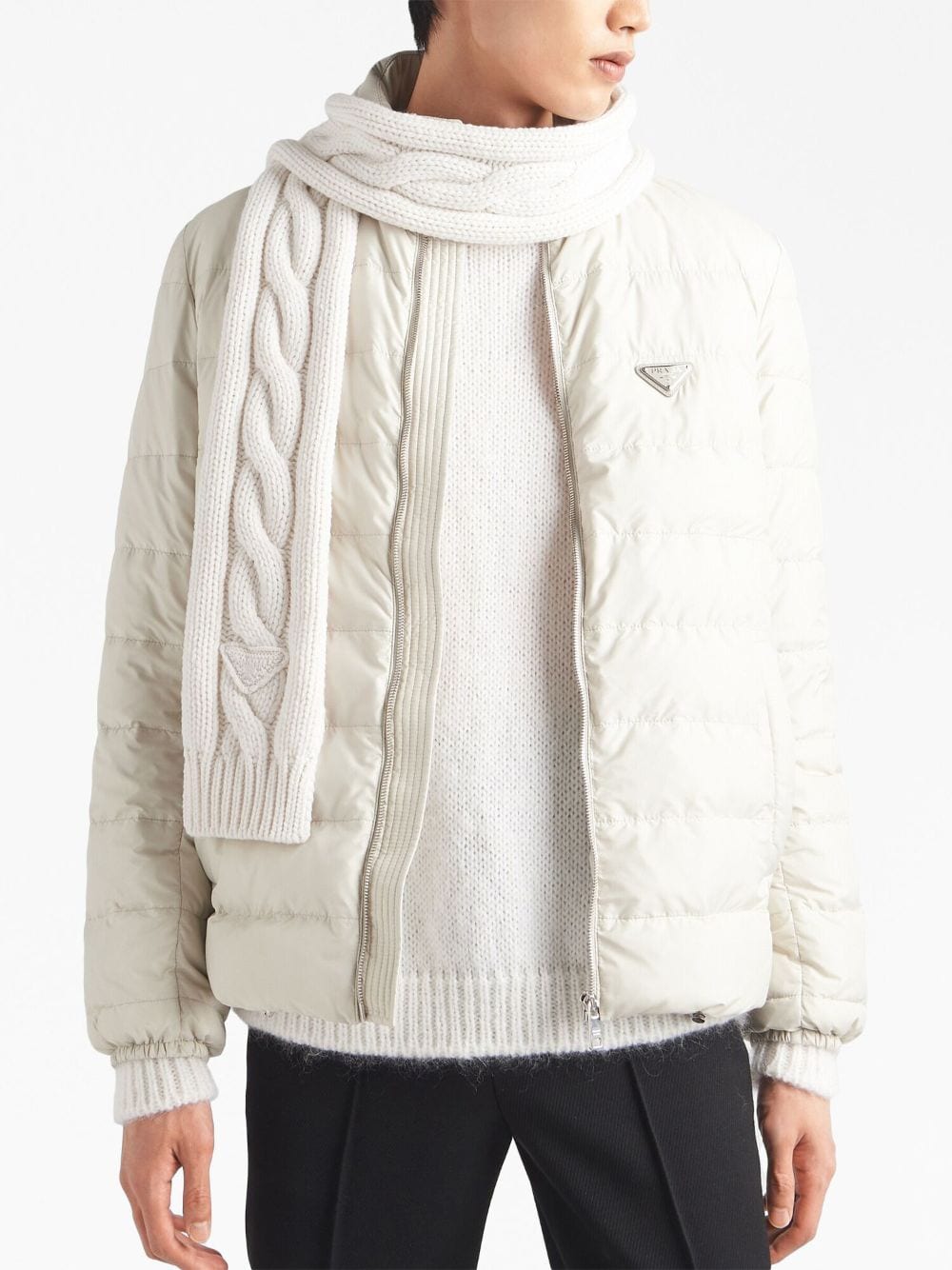 Prada triangle-logo padded jacket - Image 3