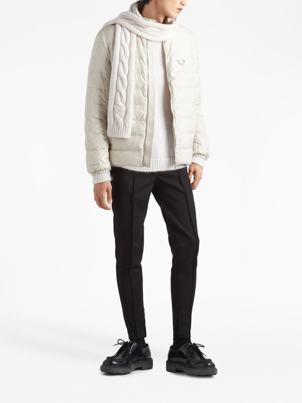 Prada triangle-logo padded jacket - Image 2