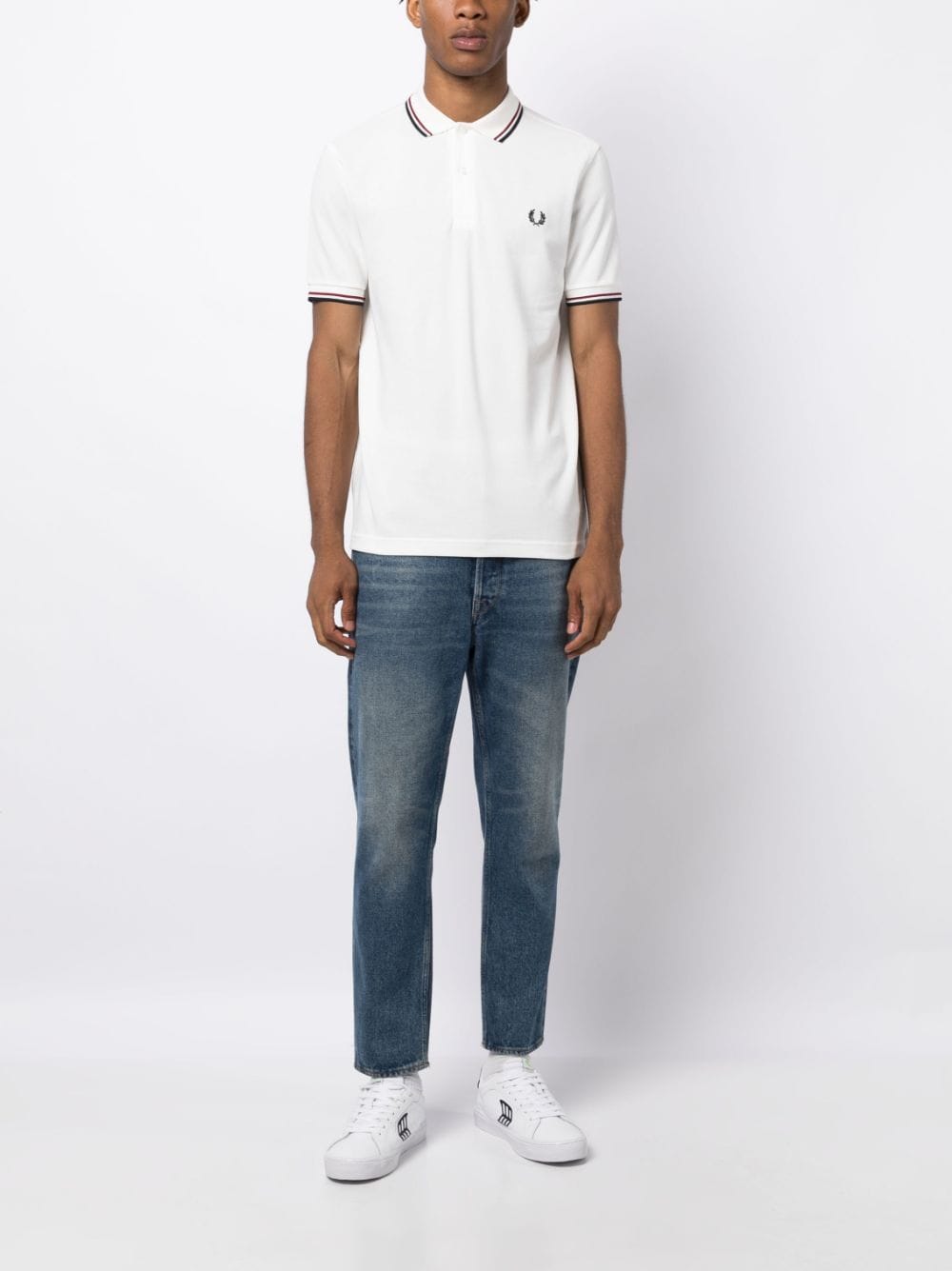 Fred Perry contrast-trim cotton polo shirt - Image 2