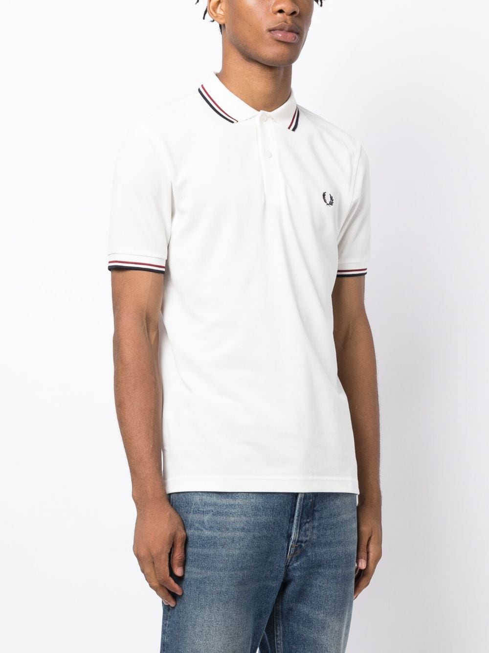 Fred Perry contrast-trim cotton polo shirt - Image 3