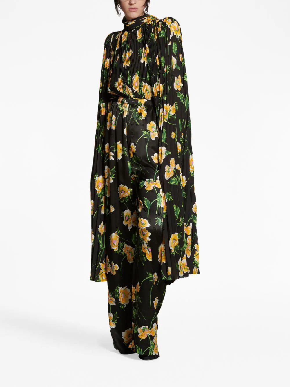 Balenciaga floral-print silk palazzo pants - Image 2