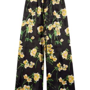 Balenciaga  floral-print silk palazzo pants