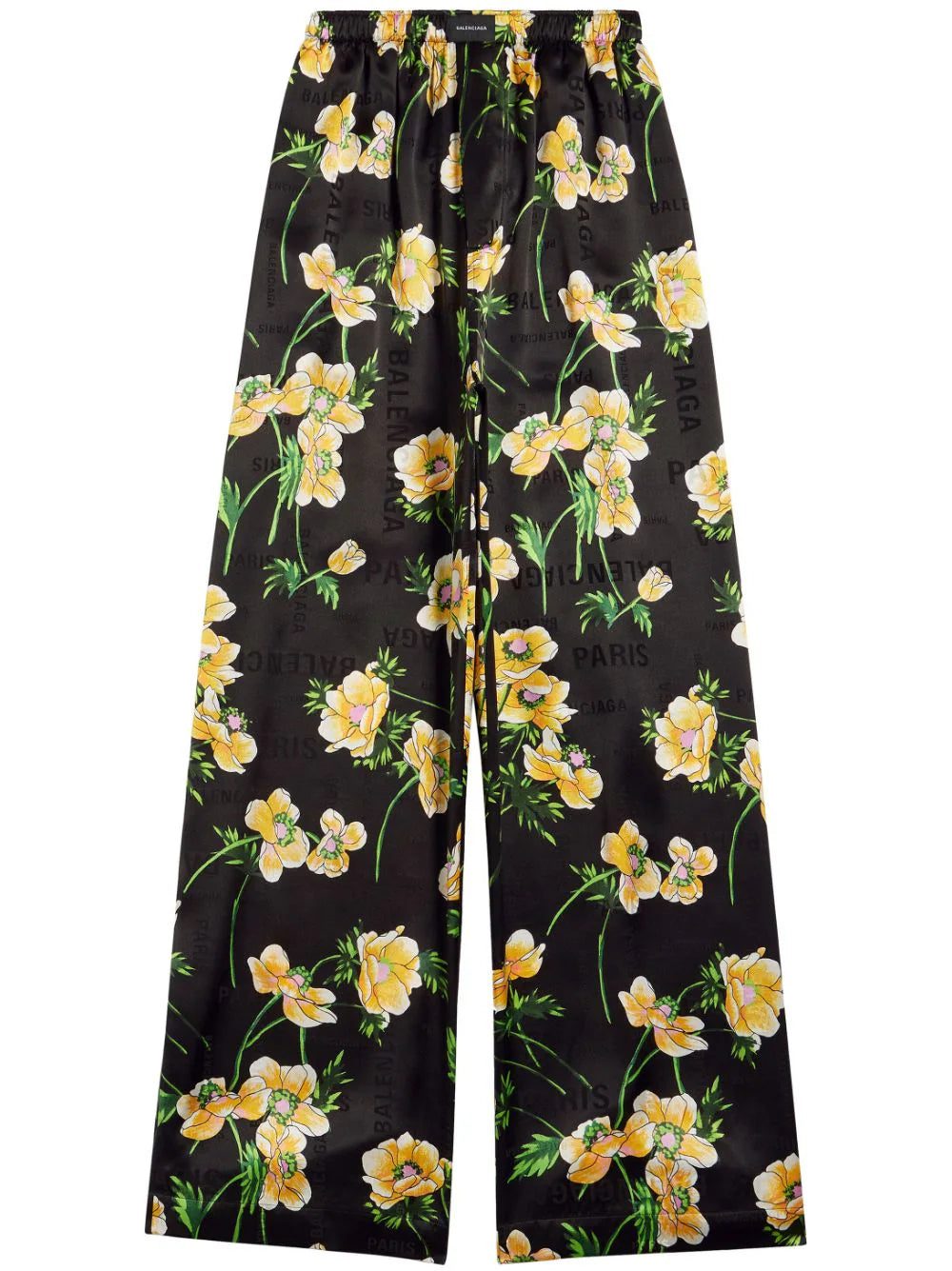Balenciaga floral-print silk palazzo pants