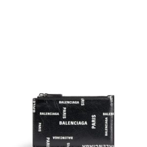 Balenciaga logo-print leather cardholder