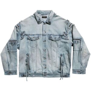 Balenciaga  stud-detail denim jacket