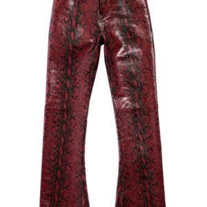 Balenciaga  snakeskin-print leather trousers