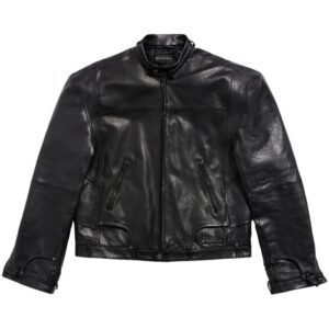 Balenciaga  boxy faux-leather jacket
