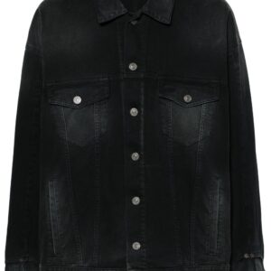 Balenciaga  washed-denim button-up jacket