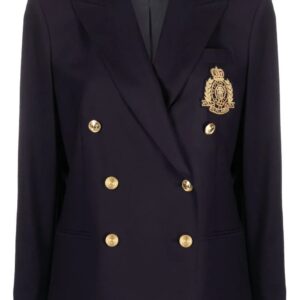 Polo Ralph Lauren  crest-embroidered double-breasted blazer