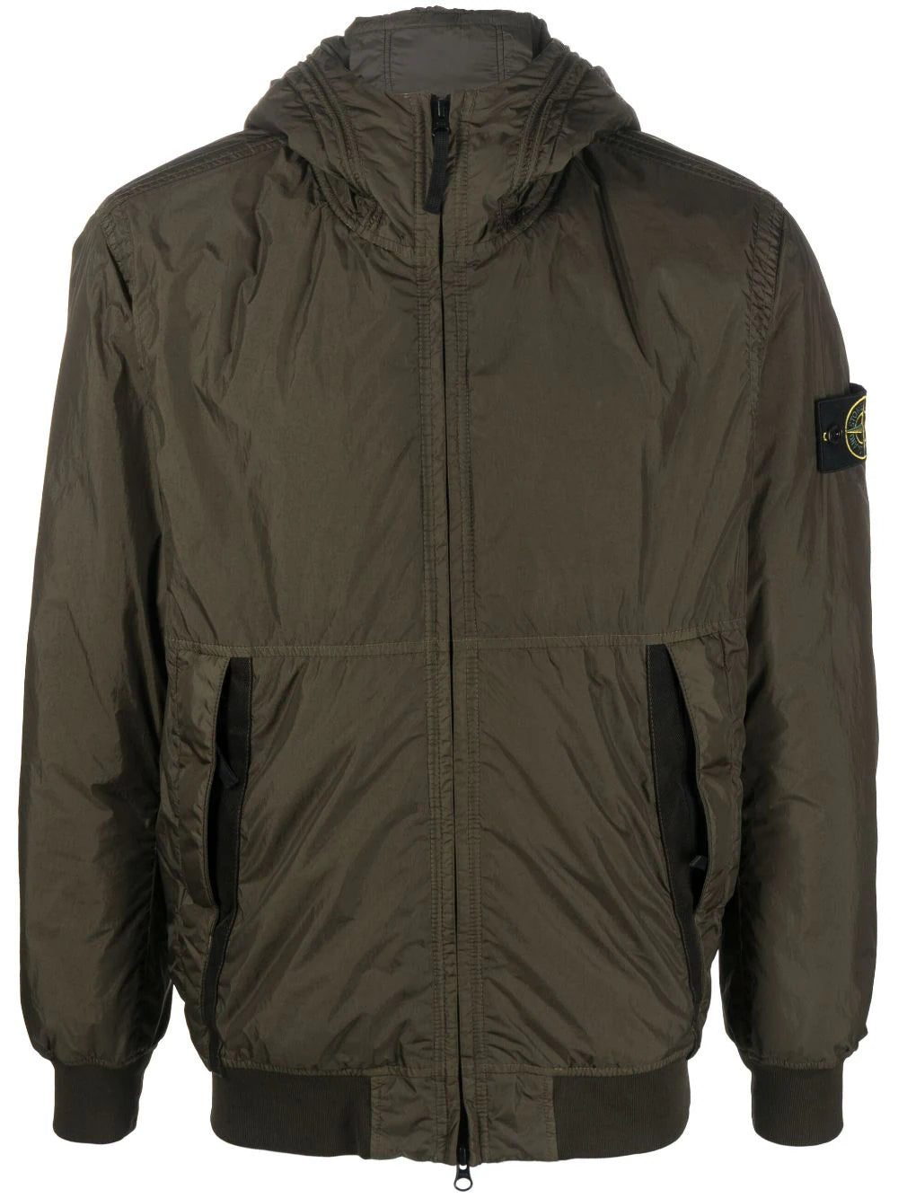 Stone Island Compass-patch zip-up jacket
