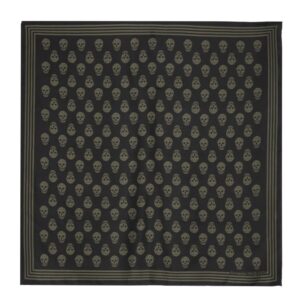 Alexander McQueen  skull-print square-shaped silk scarf.
