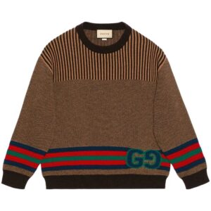 Gucci Double G striped wool jumper