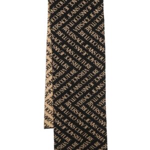Versace Jeans Couture  logo intarsia-knit scarf