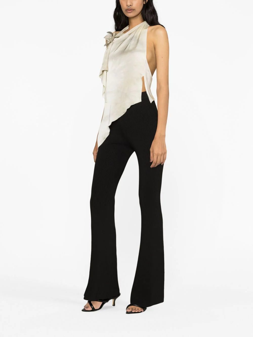 Stella McCartney ribbed-knit flared trousers - Image 2