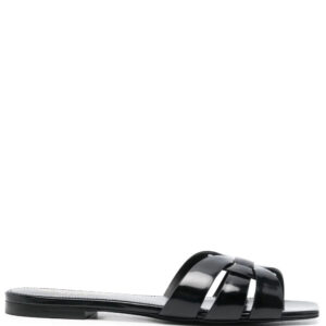 Saint Laurent Tribute leather flat sandals