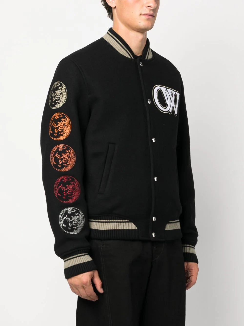Off-White logo-appliqué bomber jacket - Image 4