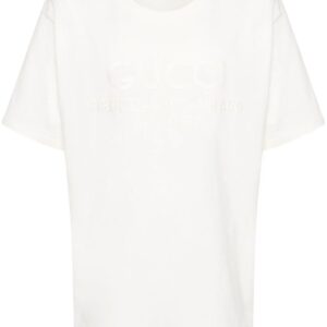 Gucci logo-embroidered cotton T-shirt