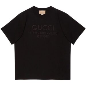 Gucci logo-embroidered cotton T-shirt