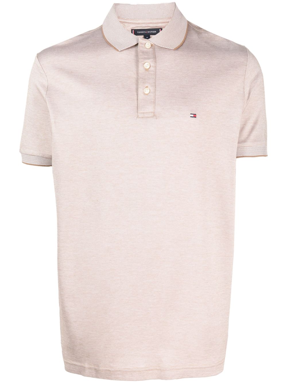 Tommy Hilfiger logo-patch piqué polo shirt