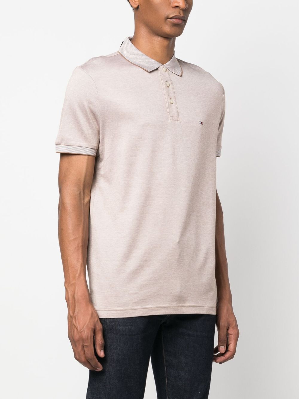 Tommy Hilfiger logo-patch piqué polo shirt - Image 3