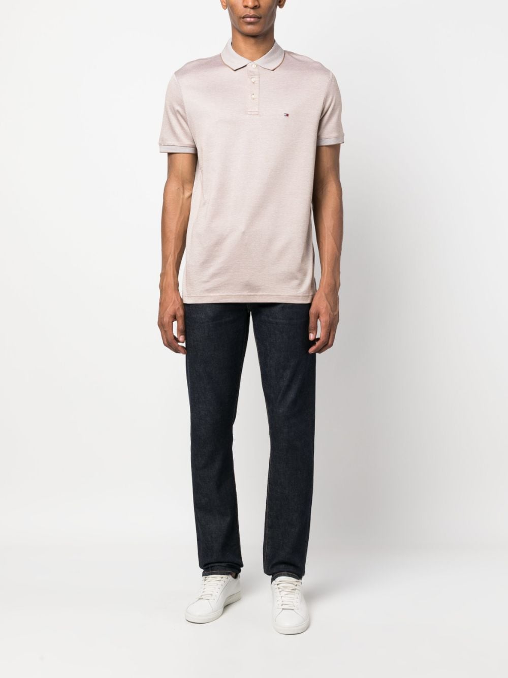 Tommy Hilfiger logo-patch piqué polo shirt - Image 2