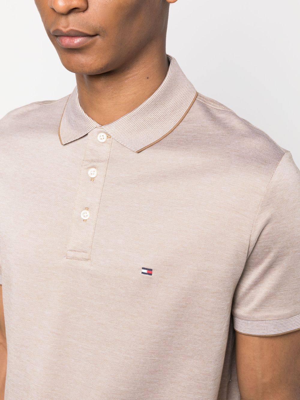 Tommy Hilfiger logo-patch piqué polo shirt - Image 5