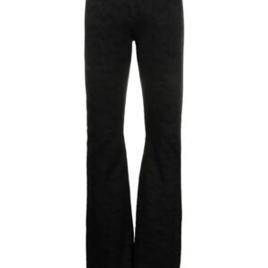 Versace  Greca-knit flared trousers