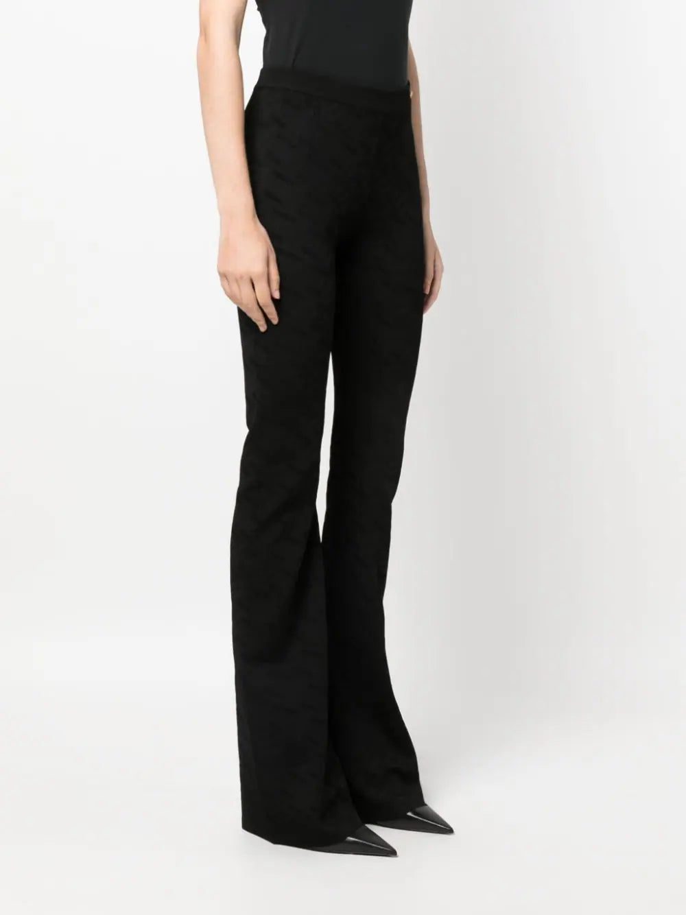 Versace Greca-knit flared trousers - Image 3