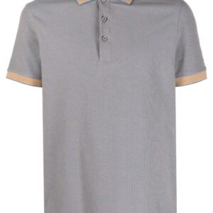 Tommy Hilfiger logo-plaque two-tone polo shirt
