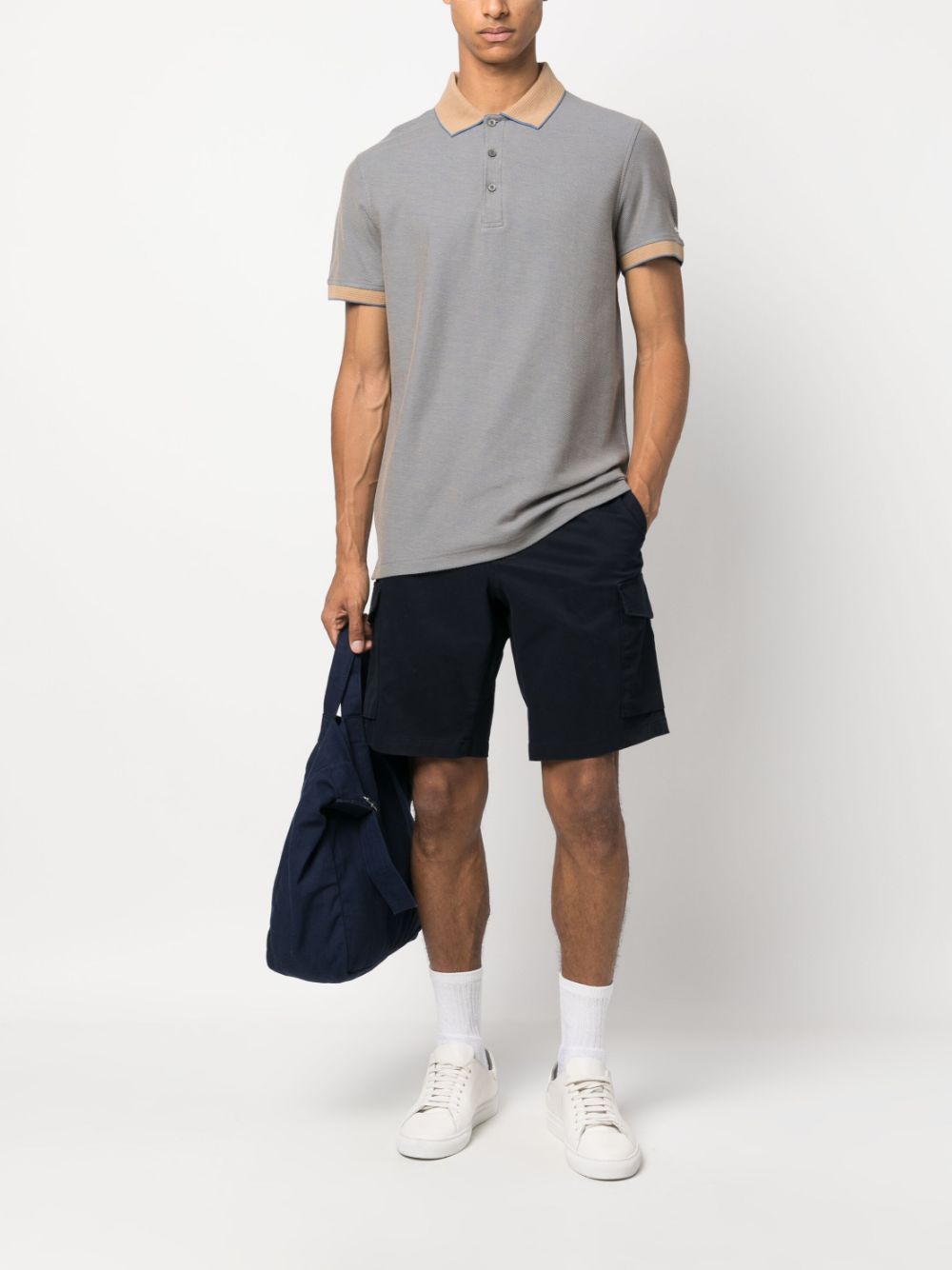 Tommy Hilfiger logo-plaque two-tone polo shirt - Image 2