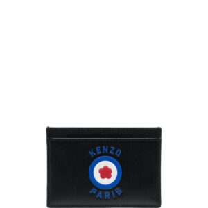Kenzo Target logo-print leather cardholder