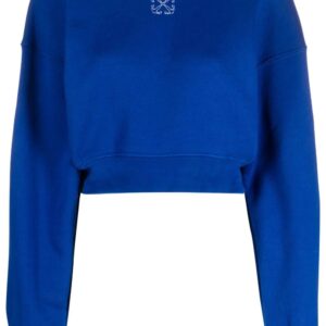 Off-White  Arrows cropped cotton sweatshirt