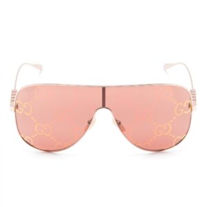 Gucci Eyewear logo-lettering mask-frame sunglasses