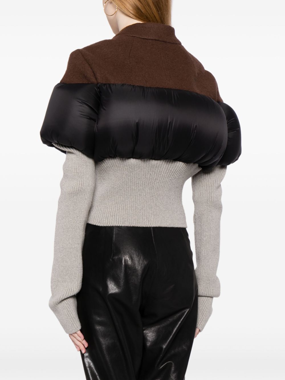 Rick Owens cropped panelled jacket - Image 4